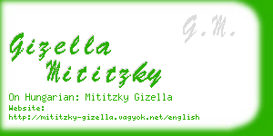 gizella mititzky business card